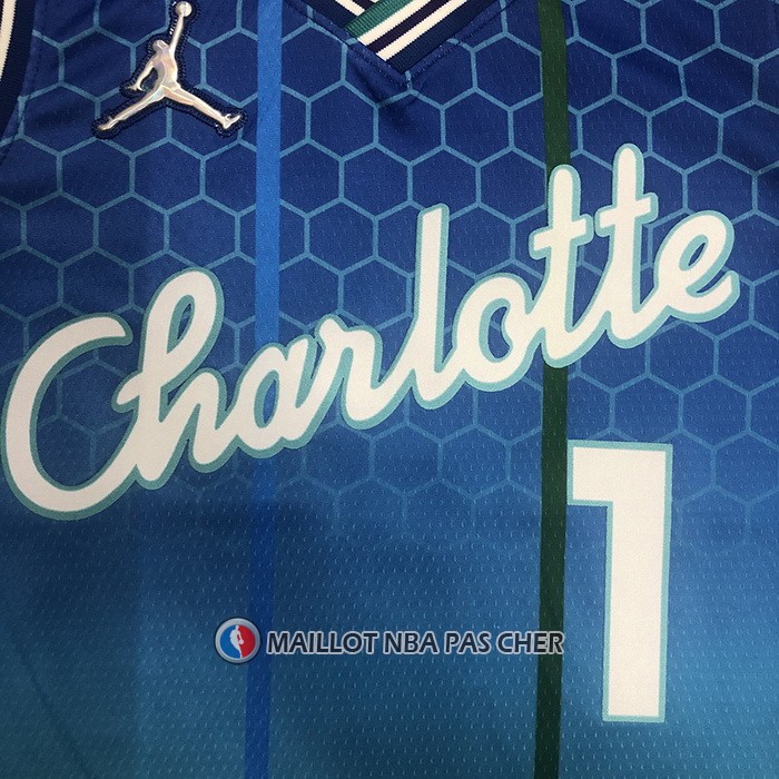 Maillot Charlotte Hornets Lamelo Ball NO 1 Ville 2022-23 Bleu